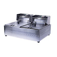 Multifunctional Commercial Stainless Steel Thick Electric Fryer Electric Boiler, Dual Cylinder 12L(US Plug) - free shipping - PMC TechLife - Order now!