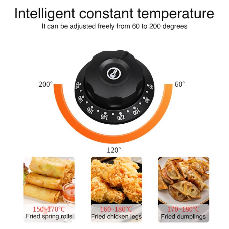 Multifunctional Commercial Stainless Steel Thick Electric Fryer Electric Boiler, Single Cylinder 6L+Temperature Limiter(US Plug) - free shipping - PMC TechLife - Order now!