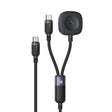 Yesido CA136C 60W USB-C / Type-C to Type-C & iWatch 2 in 1 Charging Cable, Length:1.2m(Black) - Charger / Holder by Yesido | Online Shopping South Africa | PMC TechLife | Buy Now Pay Later Mobicred