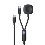 Yesido CA136C 60W USB-C / Type-C to Type-C & iWatch 2 in 1 Charging Cable, Length:1.2m(Black)