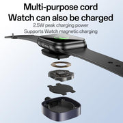 Yesido CA136C 60W USB-C / Type-C to Type-C & iWatch 2 in 1 Charging Cable, Length:1.2m(Black)
