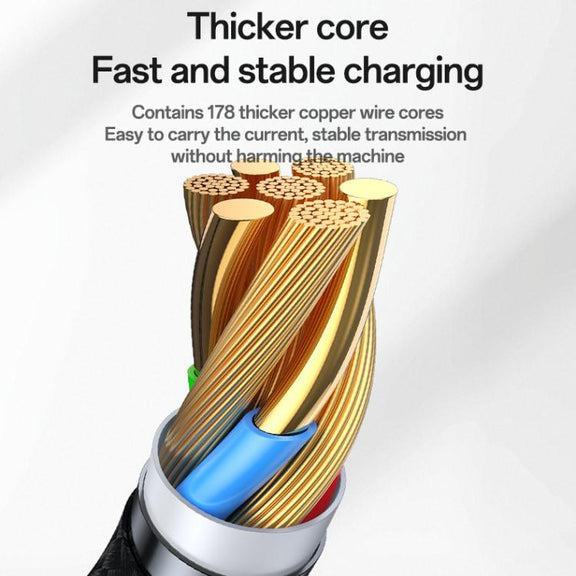 Yesido CA136C 60W USB-C / Type-C to Type-C & iWatch 2 in 1 Charging Cable, Length:1.2m(Black)