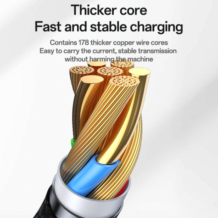 Yesido CA136C 60W USB-C / Type-C to Type-C & iWatch 2 in 1 Charging Cable, Length:1.2m(Black)