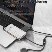 Yesido CA136C 60W USB-C / Type-C to Type-C & iWatch 2 in 1 Charging Cable, Length:1.2m(Black)