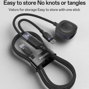 Yesido CA136C 60W USB-C / Type-C to Type-C & iWatch 2 in 1 Charging Cable, Length:1.2m(Black)