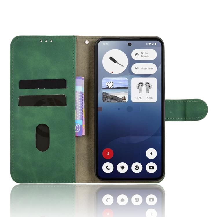 For Nothing Phone 3 Skin Feel Magnetic Flip Leather Phone Case(Green)