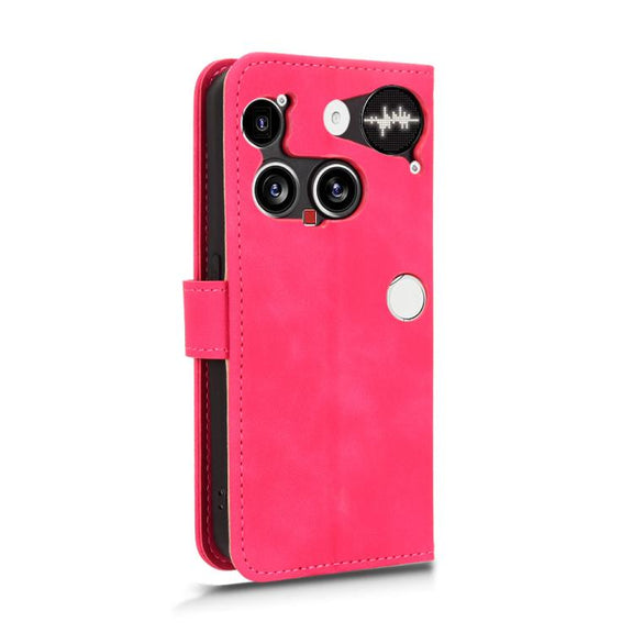 For Nothing Phone 3 Skin Feel Magnetic Flip Leather Phone Case(Rose Red)