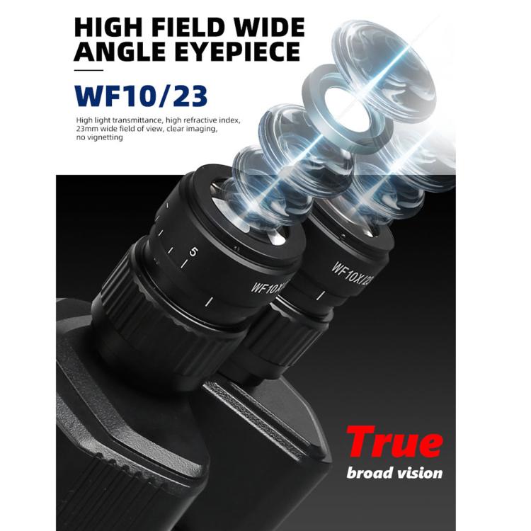 Kaisi 6558 6.5-58X Synchronous Zoom Trinocular Stereo Microscope