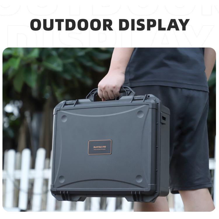 For DJI Mavic 4 Pro Sunnylife Safety Carrying Case Hard Travel Case Large Capacity Water-resistant Shock-proof Box(Black)
