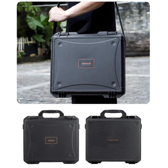 For DJI Mavic 4 Pro Sunnylife Safety Carrying Case Hard Travel Case Large Capacity Water-resistant Shock-proof Box(Black)