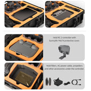 For DJI Mavic 4 Pro Sunnylife Safety Carrying Case Hard Travel Case Large Capacity Water-resistant Shock-proof Box(Black)