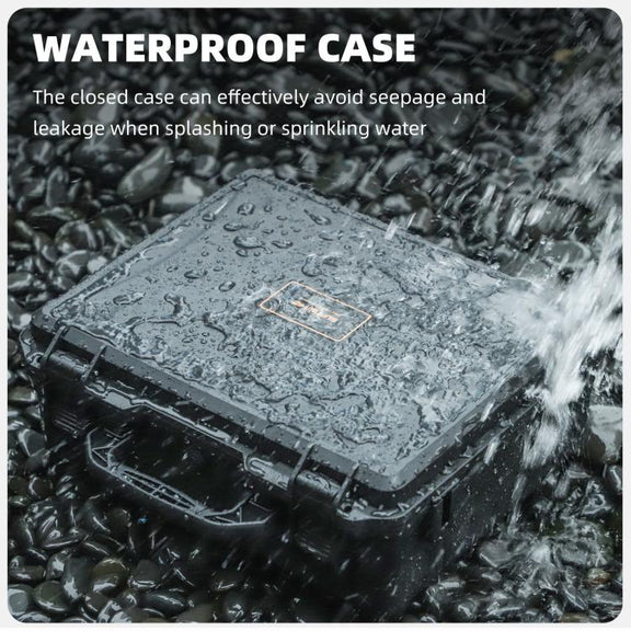 For DJI Mavic 4 Pro Sunnylife Safety Carrying Case Hard Travel Case Large Capacity Water-resistant Shock-proof Box(Black)