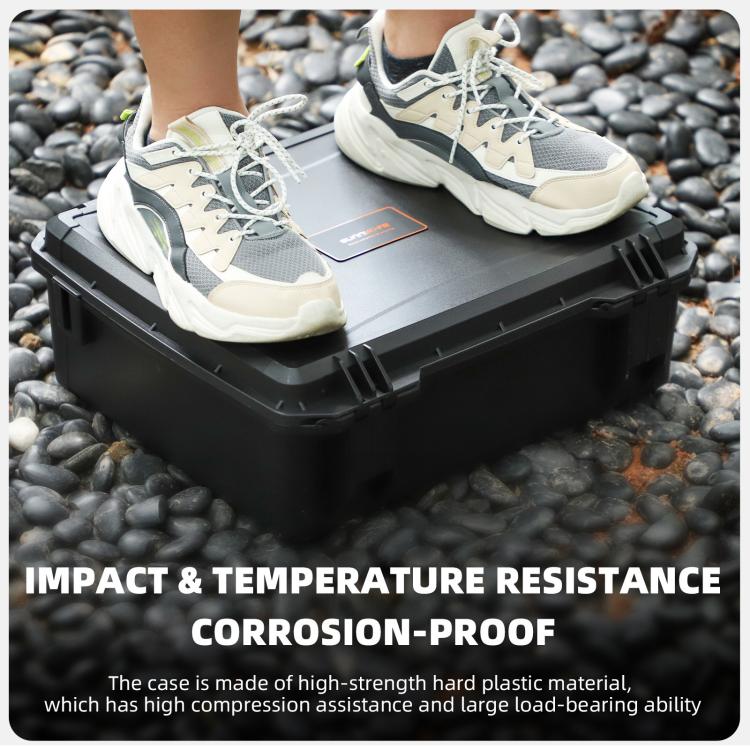 For DJI Mavic 4 Pro Sunnylife Safety Carrying Case Hard Travel Case Large Capacity Water-resistant Shock-proof Box(Black)