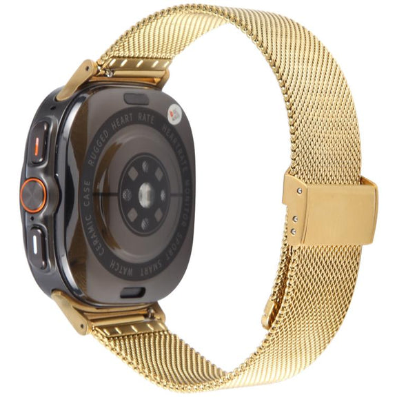 For Samsung Galaxy Watch Ultra 47mm / Ultra 2025 Milanese Integrated Buckle Metal Watch Band(Gold)