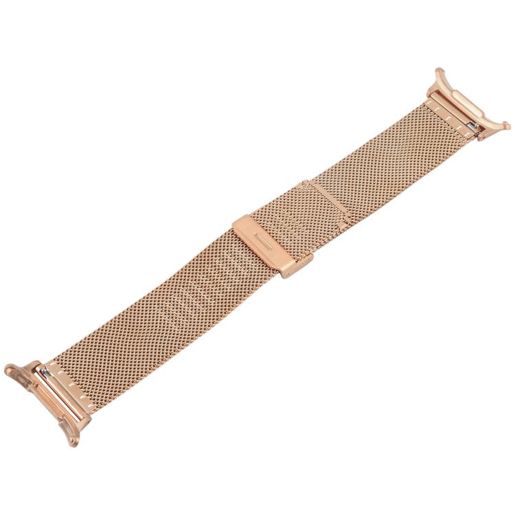 For Samsung Galaxy Watch Ultra 47mm Milanese Integrated Buckle Metal Watch Band(Rose Gold)