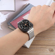 For Samsung Galaxy Watch Ultra 47mm Milanese Integrated Buckle Metal Watch Band(Rose Gold)