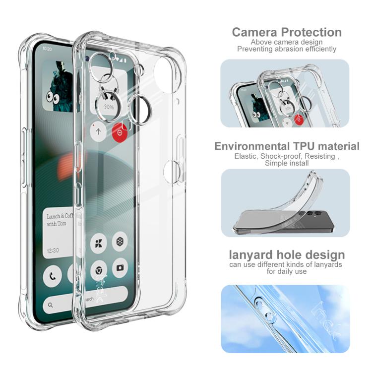 For Nothing Phone 3 imak Shockproof Airbag TPU Phone Case(Transparent) - free shipping - PMC Jewellery - Order now!