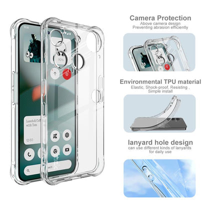 For Nothing Phone 3 imak Shockproof Airbag TPU Phone Case(Transparent) - free shipping - PMC Jewellery - Order now!