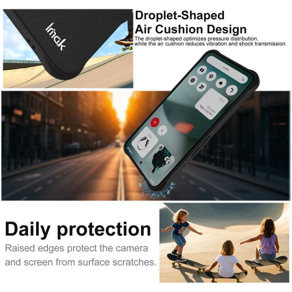 For Nothing Phone 3 imak Shockproof Airbag TPU Phone Case(Matte Black)