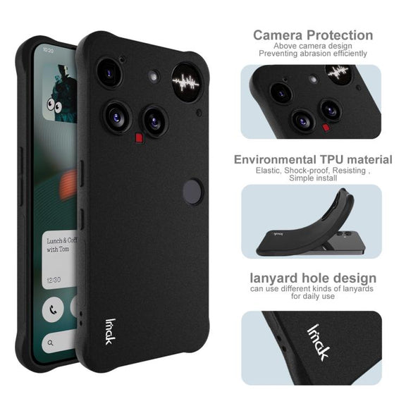 For Nothing Phone 3 imak Shockproof Airbag TPU Phone Case(Matte Black)