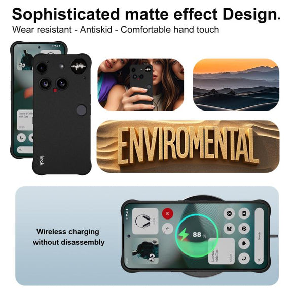 For Nothing Phone 3 imak Shockproof Airbag TPU Phone Case(Matte Black)