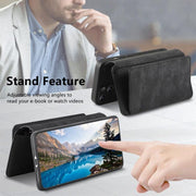 For Honor 400 Global 156.5mm CaseNeo MagSafe RFID Anti-theft Zipper Wallet Retro Leather Phone Case(Black)