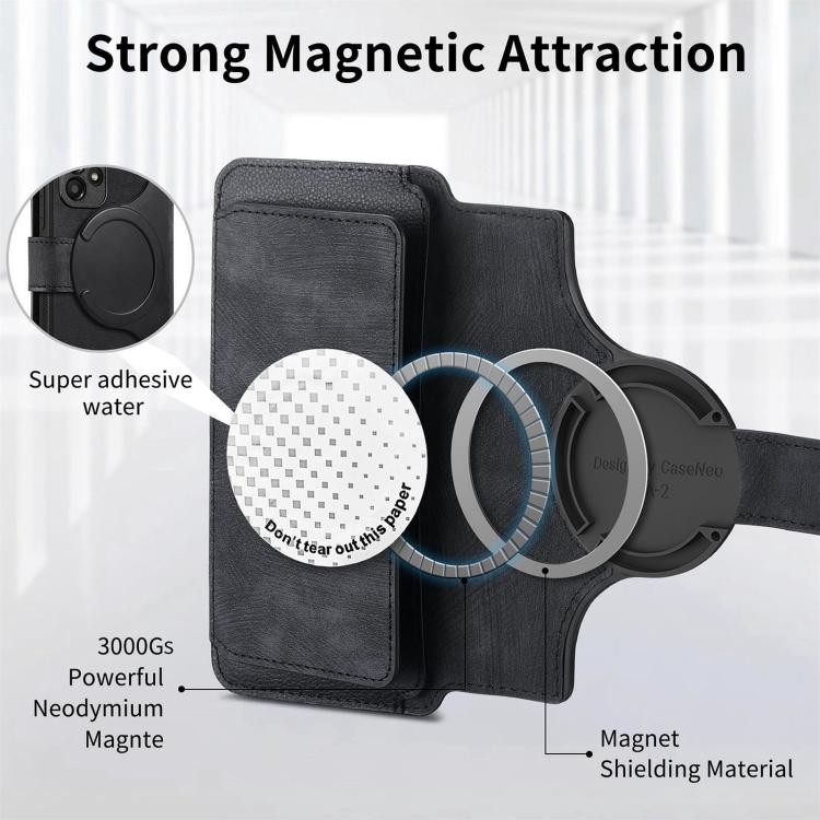 For Honor 400 Global 156.5mm CaseNeo MagSafe RFID Anti-theft Zipper Wallet Retro Leather Phone Case(Black) - free shipping - PMC Jewellery - Order now!