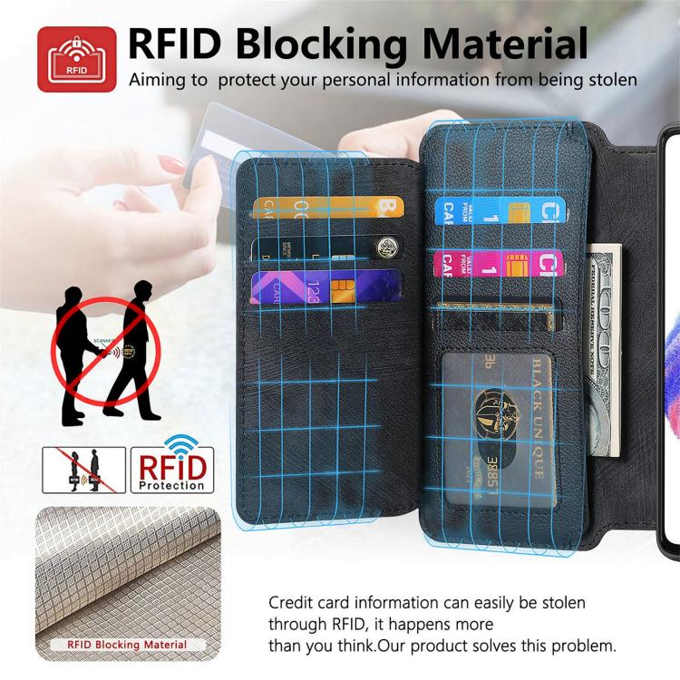 For Honor 400 Global 156.5mm CaseNeo MagSafe RFID Anti-theft Zipper Wallet Retro Leather Phone Case(Black) - free shipping - PMC Jewellery - Order now!