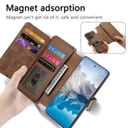 For Honor 400 Global 156.5mm CaseNeo MagSafe RFID Anti-theft Zipper Wallet Retro Leather Phone Case(Brown)