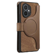 For Honor 400 Global 156.5mm CaseNeo MagSafe RFID Anti-theft Zipper Wallet Retro Leather Phone Case(Brown)