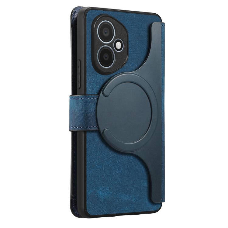 For Honor 400 Global 156.5mm CaseNeo MagSafe RFID Anti-theft Zipper Wallet Retro Leather Phone Case(Blue) - free shipping - PMC Jewellery - Order now!