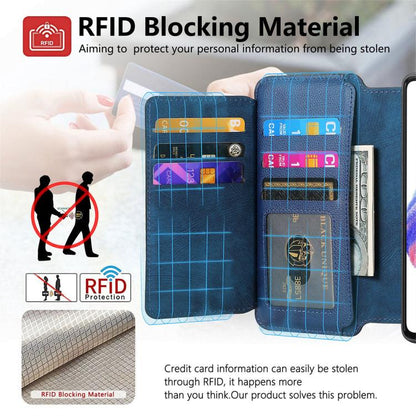 For Honor 400 Global 156.5mm CaseNeo MagSafe RFID Anti-theft Zipper Wallet Retro Leather Phone Case(Blue) - free shipping - PMC Jewellery - Order now!