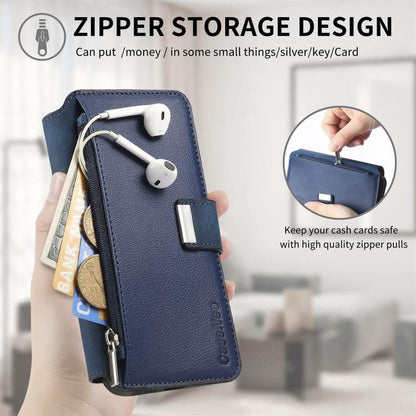 For Honor 400 Global 156.5mm CaseNeo MagSafe RFID Anti-theft Zipper Wallet Retro Leather Phone Case(Blue) - free shipping - PMC Jewellery - Order now!