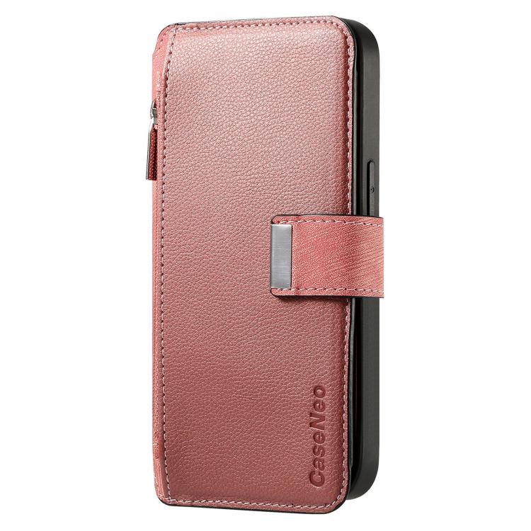 For Honor 400 Global 156.5mm CaseNeo MagSafe RFID Anti-theft Zipper Wallet Retro Leather Phone Case(Pink)