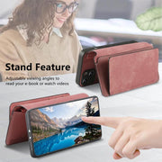 For Honor 400 Global 156.5mm CaseNeo MagSafe RFID Anti-theft Zipper Wallet Retro Leather Phone Case(Pink)