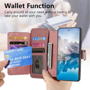 For Honor 400 Global 156.5mm CaseNeo MagSafe RFID Anti-theft Zipper Wallet Retro Leather Phone Case(Pink)
