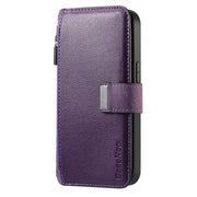 For Honor 400 Global 156.5mm CaseNeo MagSafe RFID Anti-theft Zipper Wallet Retro Leather Phone Case(Purple)
