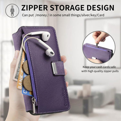 For Honor 400 Global 156.5mm CaseNeo MagSafe RFID Anti-theft Zipper Wallet Retro Leather Phone Case(Purple) - free shipping - PMC Jewellery - Order now!