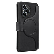 For Honor 400 Pro Global 160.8mm CaseNeo MagSafe RFID Anti-theft Zipper Wallet Retro Leather Phone Case(Black)