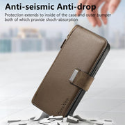 For Honor 400 Pro Global 160.8mm CaseNeo MagSafe RFID Anti-theft Zipper Wallet Retro Leather Phone Case(Brown)