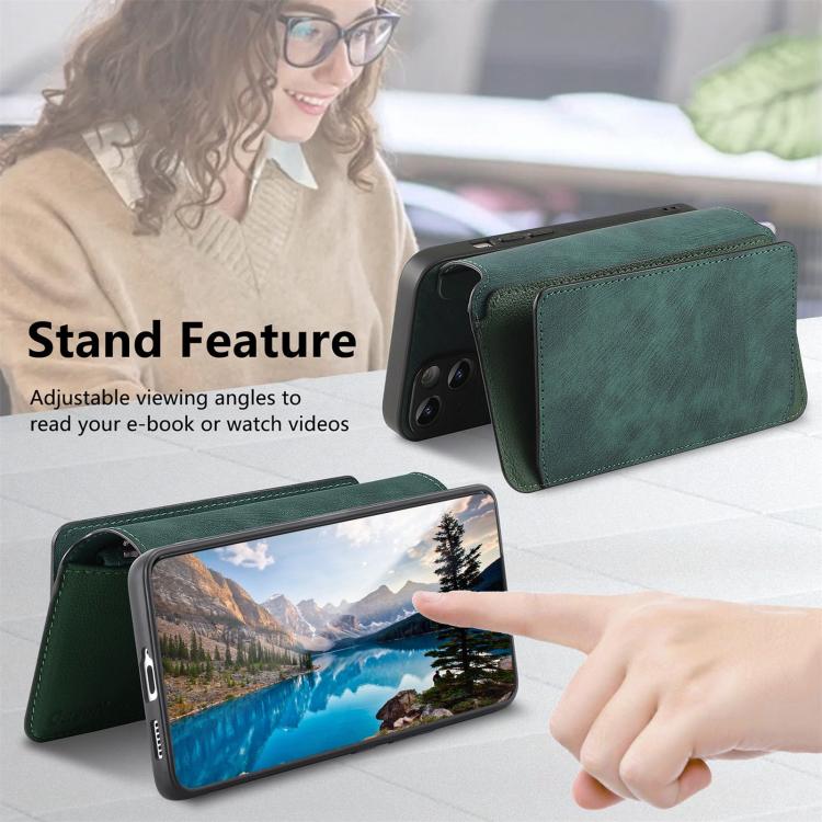 For Honor 400 Pro Global 160.8mm CaseNeo MagSafe RFID Anti-theft Zipper Wallet Retro Leather Phone Case(Green) - free shipping - PMC TechLife - Order now!