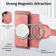 For Honor 400 Pro Global 160.8mm CaseNeo MagSafe RFID Anti-theft Zipper Wallet Retro Leather Phone Case(Pink)