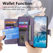 For Honor 400 Pro Global 160.8mm CaseNeo MagSafe RFID Anti-theft Zipper Wallet Retro Leather Phone Case(Purple)