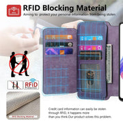 For Honor 400 Pro Global 160.8mm CaseNeo MagSafe RFID Anti-theft Zipper Wallet Retro Leather Phone Case(Purple)