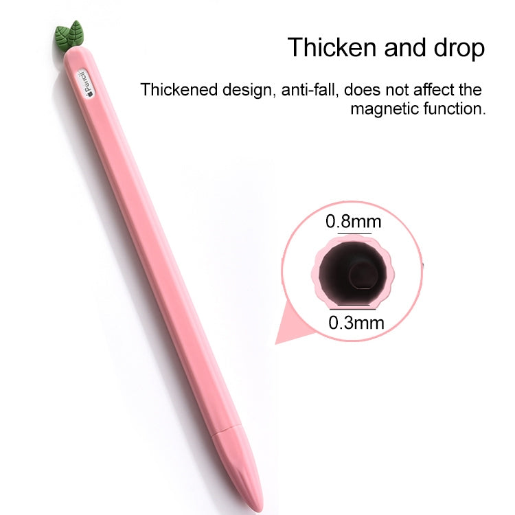 For Apple Pencil 1 Contrasting Color Mint Leaf Silicone Non-slip Protective Cover(Pink) - Pencil Accessories by PMC Jewellery | Online Shopping South Africa | PMC Jewellery | Buy Now Pay Later Mobicred