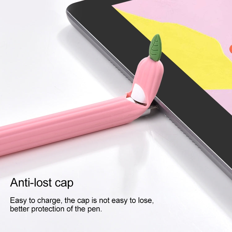 For Apple Pencil 1 Contrasting Color Mint Leaf Silicone Non-slip Protective Cover(Yellow) - Pencil Accessories by PMC Jewellery | Online Shopping South Africa | PMC Jewellery | Buy Now Pay Later Mobicred
