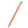 For Apple Pencil 1 Contrasting Color Mint Leaf Silicone Non-slip Protective Cover(Orange) - Pencil Accessories by PMC Jewellery | Online Shopping South Africa | PMC Jewellery | Buy Now Pay Later Mobicred