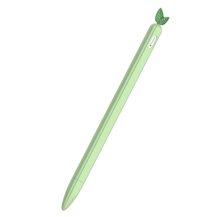For Apple Pencil 2 Contrasting Color Mint Leaf Silicone Non-slip Protective Cover(Green) - Pencil Accessories by PMC Jewellery | Online Shopping South Africa | PMC Jewellery | Buy Now Pay Later Mobicred