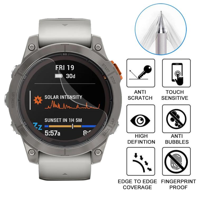 For Garmin Fenix 7 Pro 5pcs xDfind Soft Hydrogel Film Full Cover Front Protector