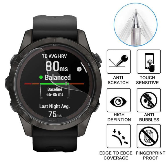 For Garmin Fenix 7s Pro 5pcs xDfind Soft Hydrogel Film Full Cover Front Protector